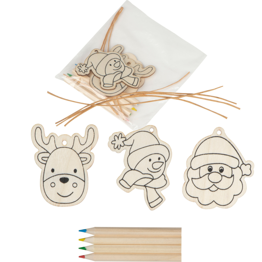 Logotrade promotional giveaway image of: Christmas tree tag painting set DRESDEN