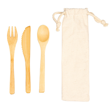 Logo trade promotional products picture of: Bamboo cutlery set BONNEVILLE