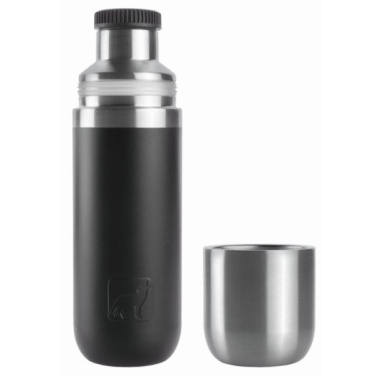 Logotrade promotional item picture of: Vacuum bottle DINARA Schwarzwolf