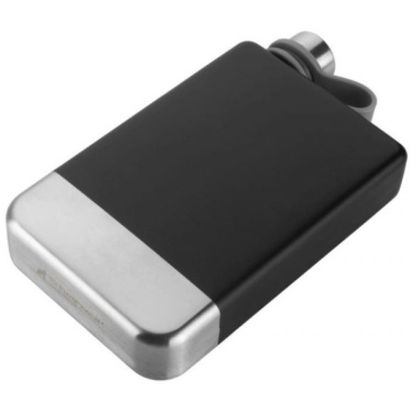 Logo trade promotional giveaway photo of: Hip flask set TAHAT Schwarzwolf