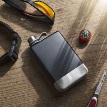 Logotrade promotional merchandise picture of: Hip flask set TAHAT Schwarzwolf