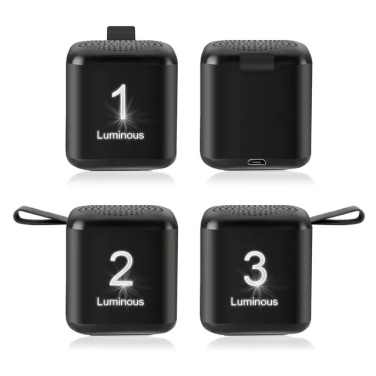 Logo trade promotional items image of: Mini speaker with enlighted logo for engraving
