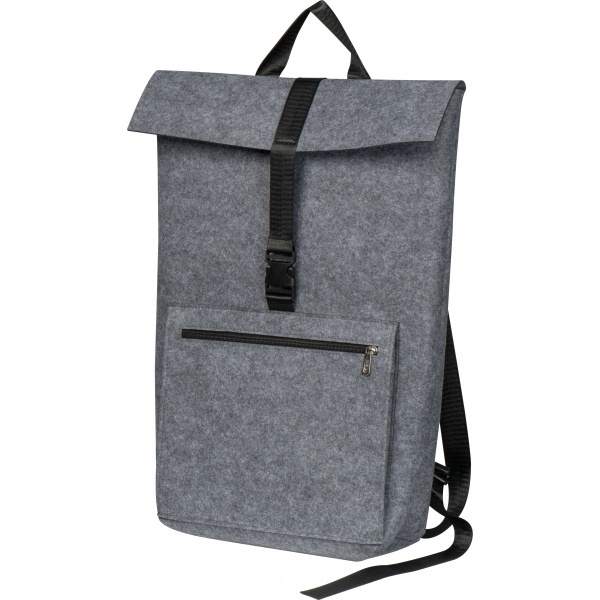Logo trade promotional giveaways image of: RPET Felt Backpack BIRMINGHAM