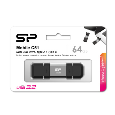 Logotrade promotional gifts photo of: Pendrive Silicon Power Mobile - C51 3.2, 64GB