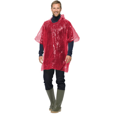 Logo trade corporate gifts image of: Xina rain poncho in storage ball with keychain