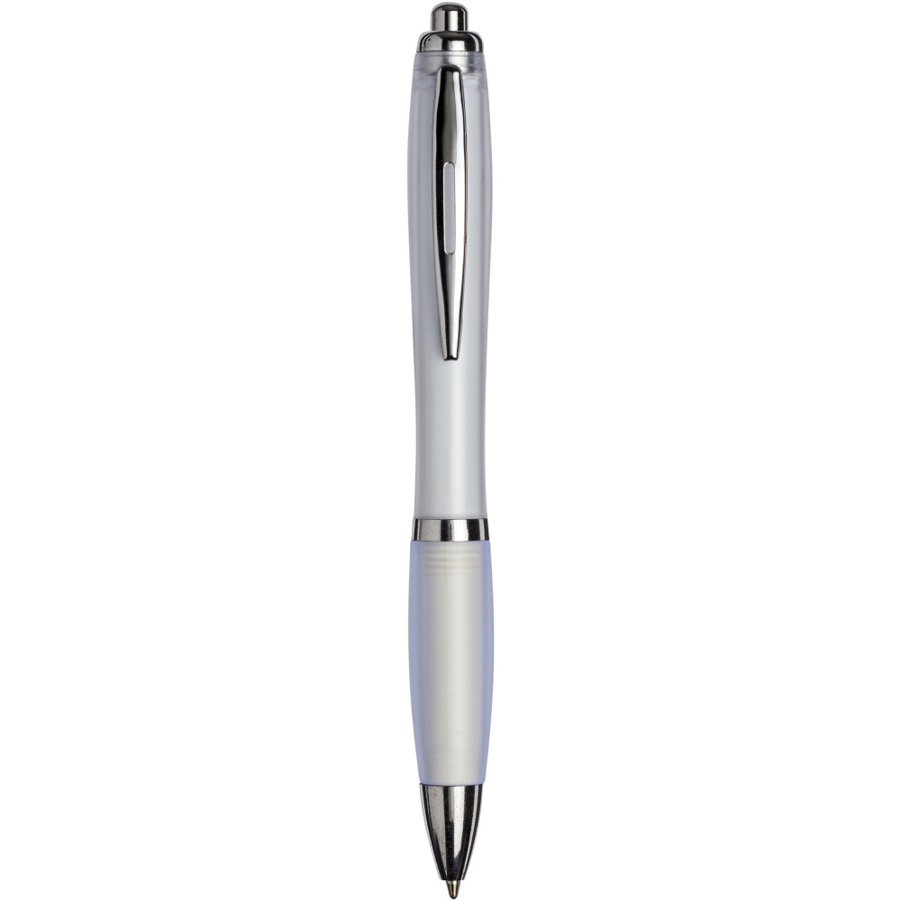 Logo trade promotional merchandise image of: Curvy ballpoint pen with frosted barrel and grip