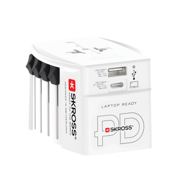Logo trade promotional items picture of: SKROSS World Travel Adapter MUV 65W PD with USB C Cable