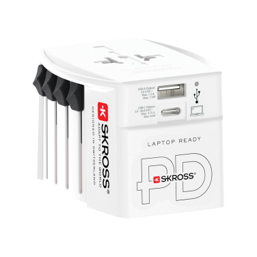 Logo trade advertising product photo of: SKROSS World Travel Adapter MUV 65W PD with USB C Cable
