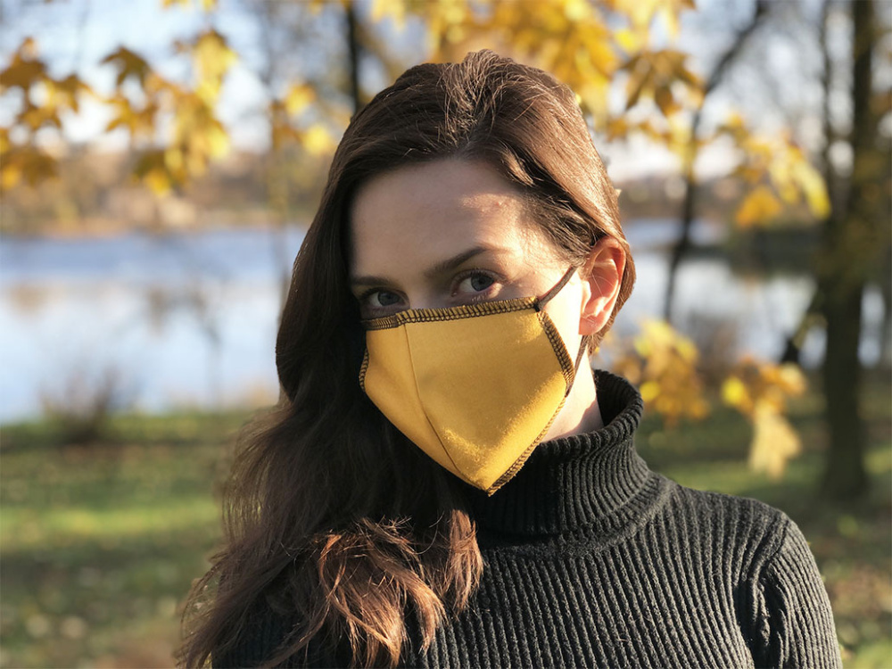 Logo trade advertising product photo of: BLACK-BLACK cotton face mask 140116500