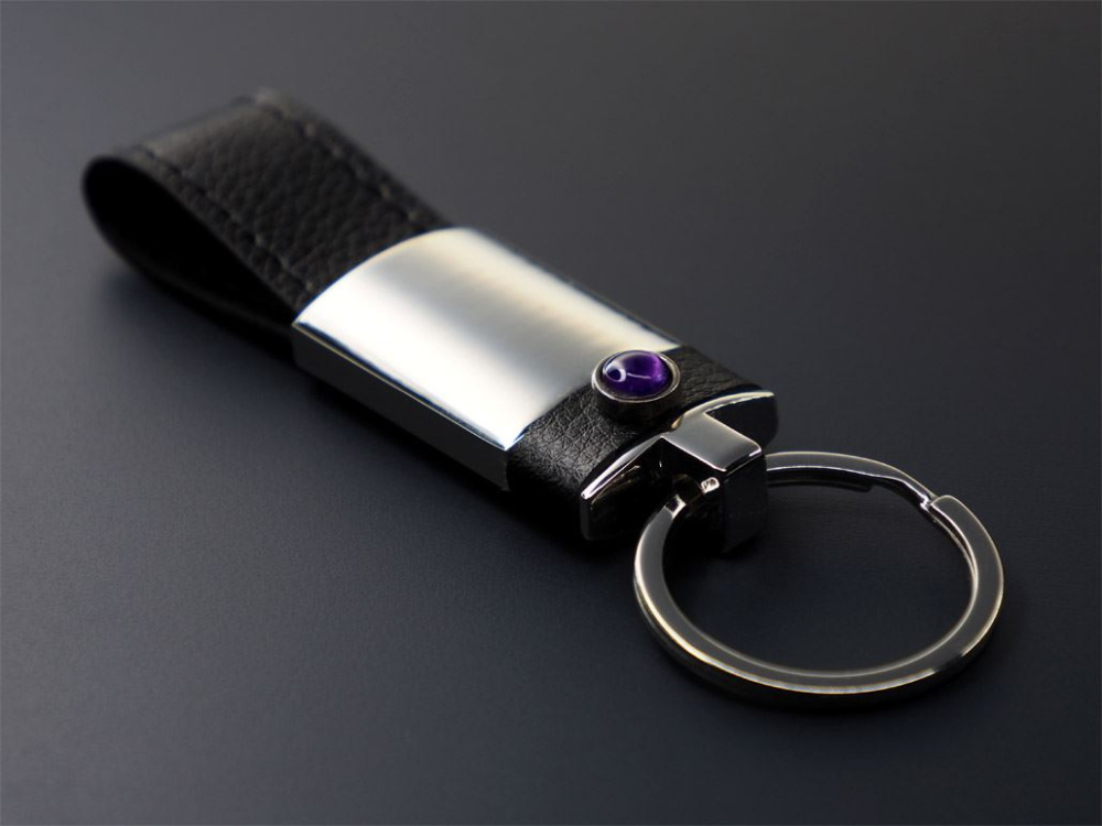 Logo trade promotional gifts image of: Amethyst Keyring 1296095