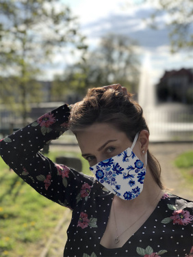 Logotrade promotional giveaway image of: VENUS PRO cotton face mask with a pocket an HEPA filter 1378165