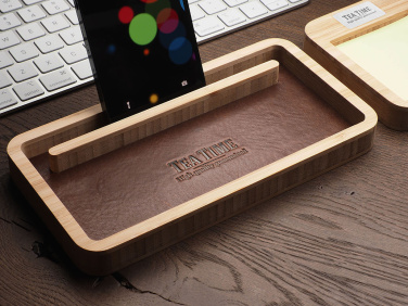 Logotrade promotional gift image of: Wooden desk organiser 1852292