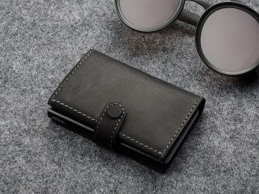 Logo trade promotional merchandise image of: RFID wallet - Hunter Leather 2109284