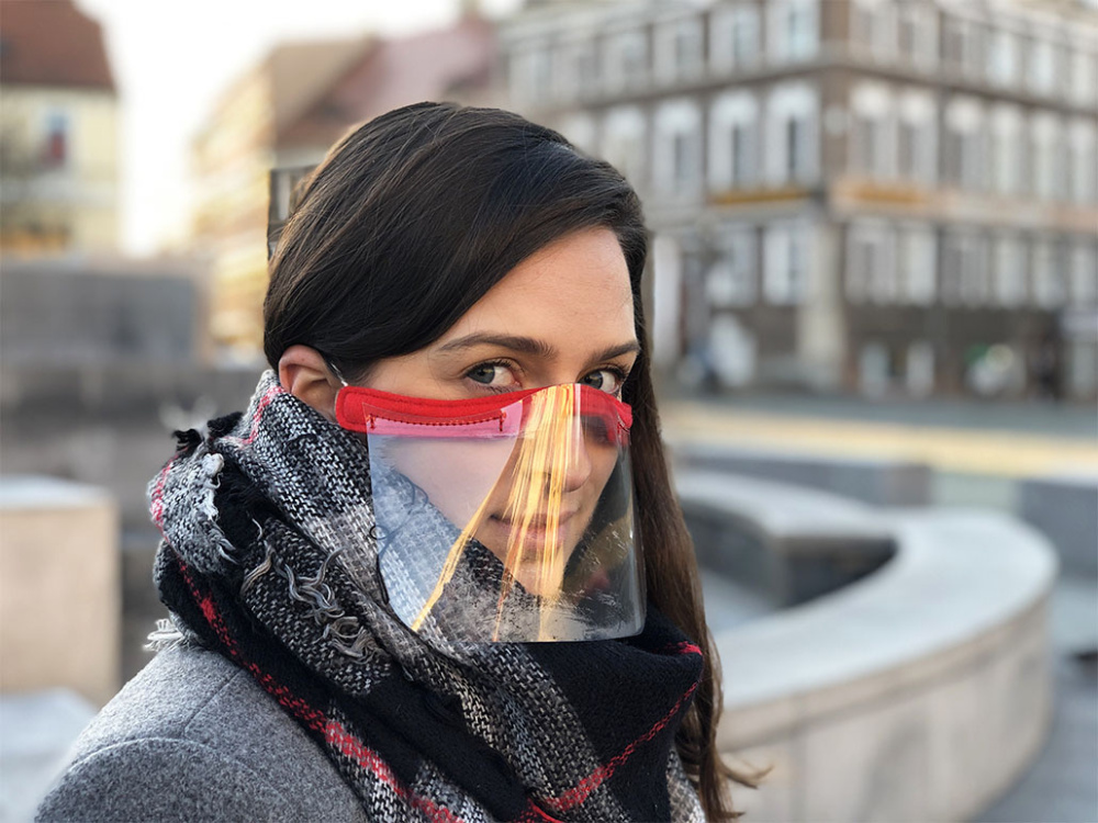 Logo trade promotional merchandise image of: KALIPSO clear face shield-mask for mouth and nose 1447162