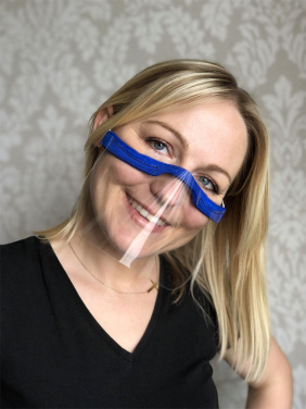 Logo trade promotional gifts image of: KALIPSO clear face shield-mask for mouth and nose 1447162