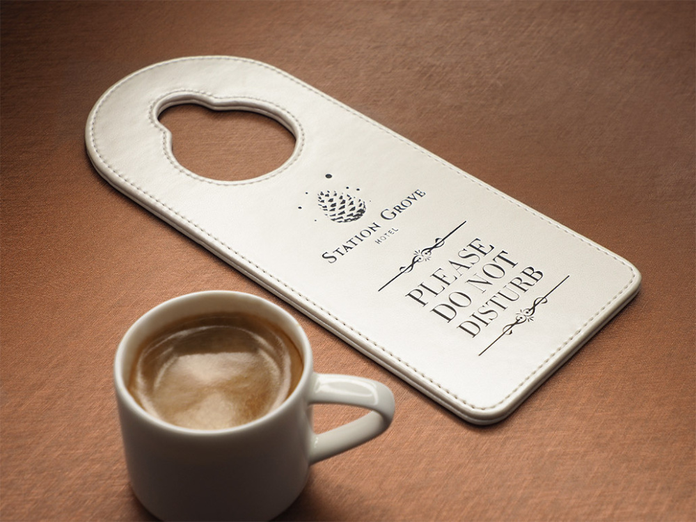 Logo trade corporate gifts image of: DND door sign 1111119