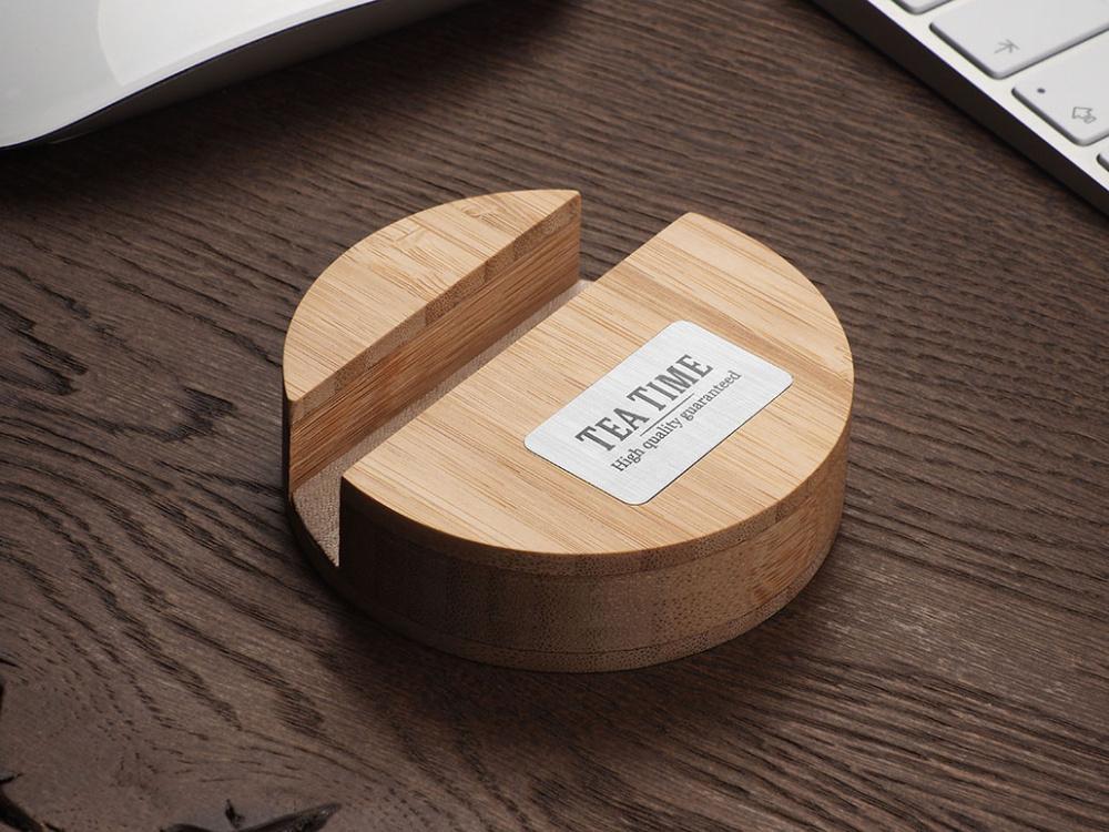 Logo trade promotional merchandise picture of: Wooden telephone stand 1833292