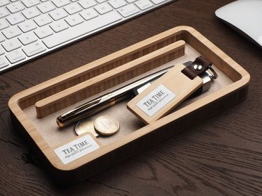 Logo trade business gift photo of: Wooden desk organiser 1818292