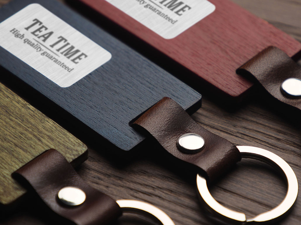 Logo trade advertising product photo of: Wooden keyring 1853121