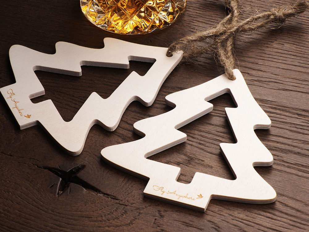 Logotrade advertising products photo of: Wooden Christmas Decoration 1855121