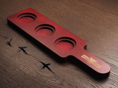 Logo trade promotional gift photo of: Wooden 3 Shot Serving Board 1863121
