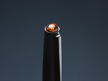 Logo trade business gifts image of: Ball pen with AMBER stone 2070036