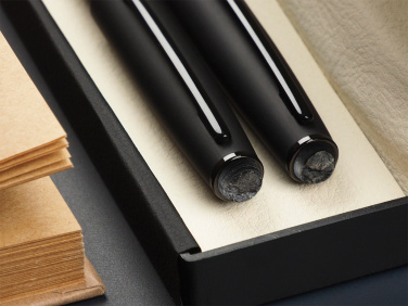Logo trade promotional gifts image of: Pen set with coal 2094036
