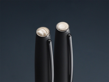 Logo trade corporate gifts picture of: Striped Flint Pen set 1284036