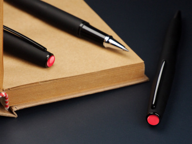 Logo trade promotional giveaway photo of: Coral stone Pen set 1285036