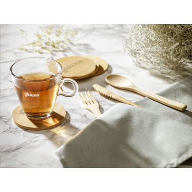 Logo trade promotional giveaway photo of: Bambu Cutlery Set