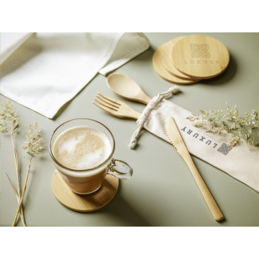 Logo trade promotional gift photo of: Bambu Cutlery Set