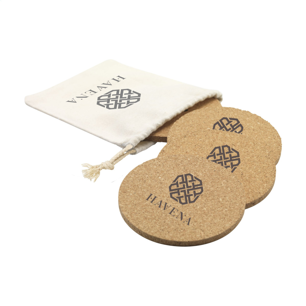 Logotrade promotional item image of: Cork Coaster Set
