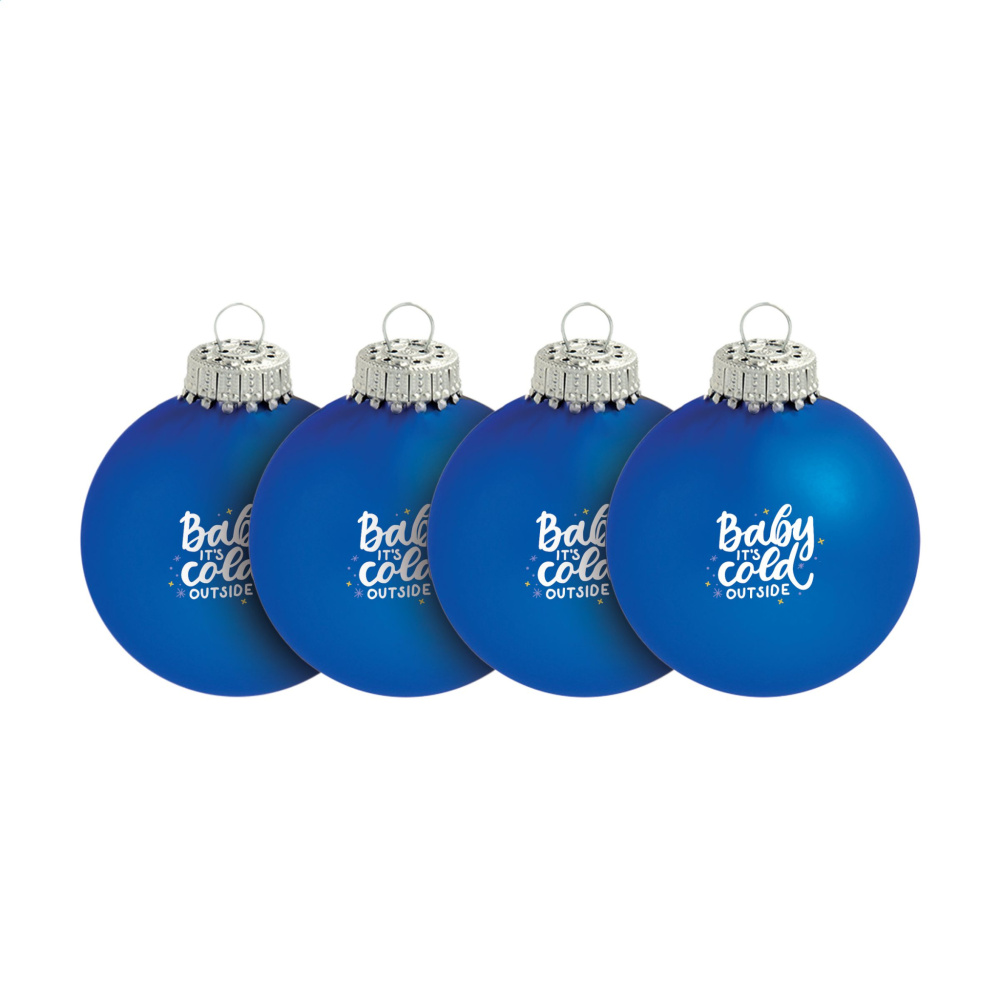 Logotrade promotional product image of: Christmas Bauble Ø 6 cm - set of 4 - Made in Europe