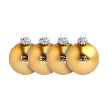 Logo trade promotional gift photo of: Christmas Bauble Ø 6 cm - set of 4 - Made in Europe