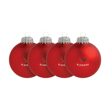 Logo trade business gifts image of: Christmas Bauble Ø 6 cm - set of 4 - Made in Europe
