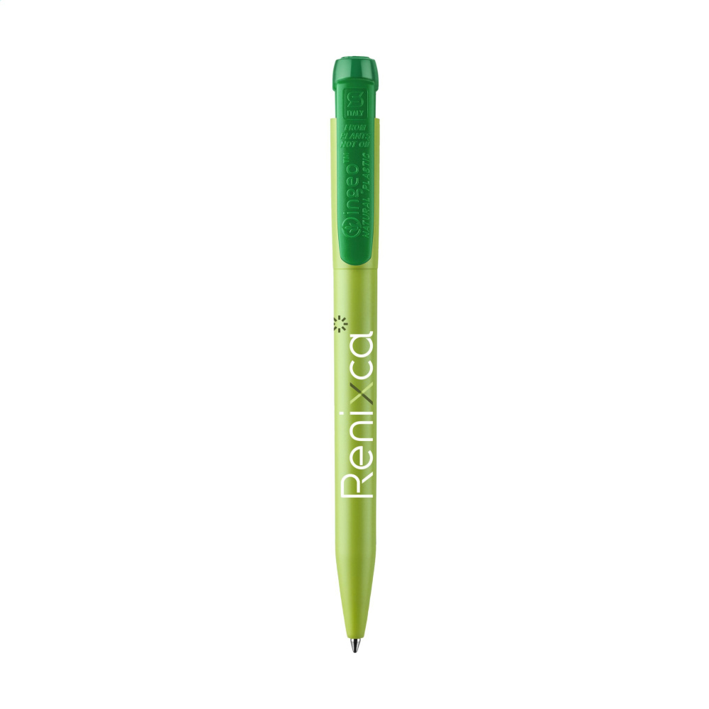 Logotrade promotional item image of: Stilolinea Ingeo Pen Green Office