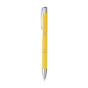 Logo trade promotional merchandise image of: Ebony Soft Touch Accent pen