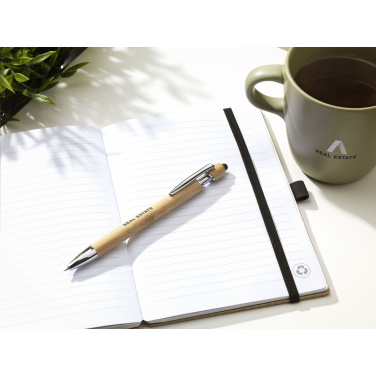 Logo trade promotional giveaways image of: Luca Touch Bamboo stylus pen