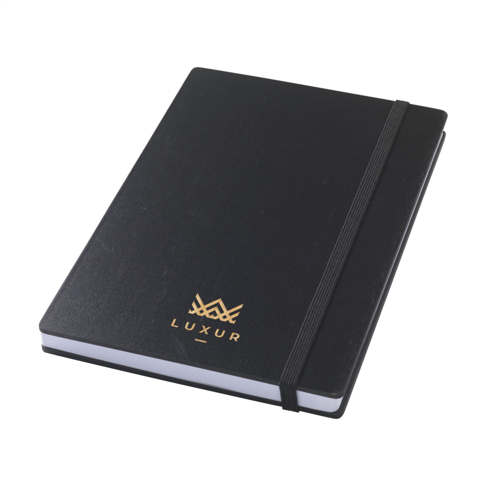 Logotrade advertising product image of: Bamboo Journal Naked Spine Paper Notebook Black A5