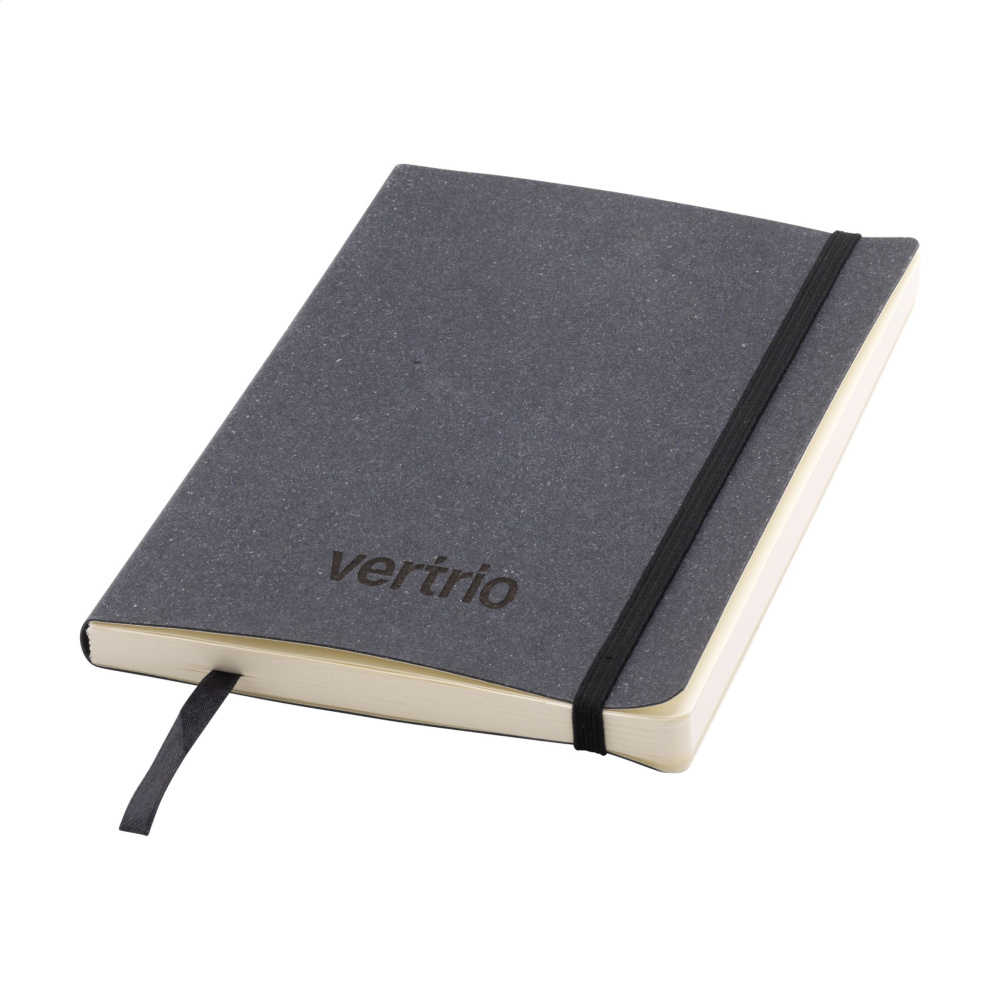Logo trade promotional product photo of: Monti Recycled Leather - Paper Notebook A5