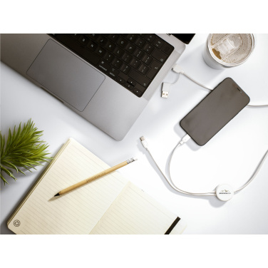 Logo trade promotional giveaways picture of: Monti Recycled Leather - Paper Notebook A5