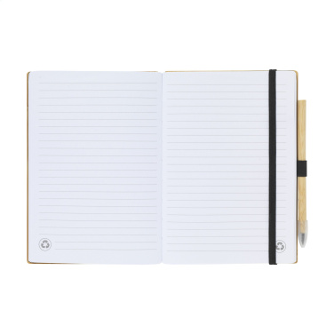 Logo trade promotional giveaways picture of: BambooPlus Paper Notebook A5 - Inkless Pen