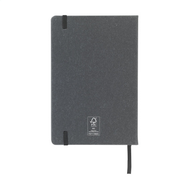 Logo trade advertising product photo of: Montana Recycled Leather Paper Notebook A5
