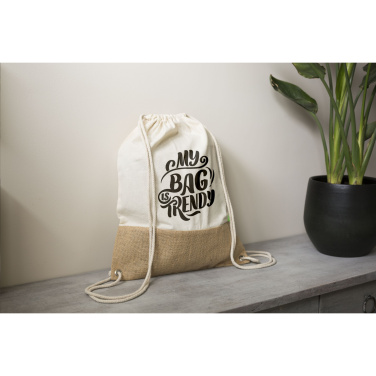 Logo trade promotional merchandise photo of: Combi Organic Backpack (160 g/m²)