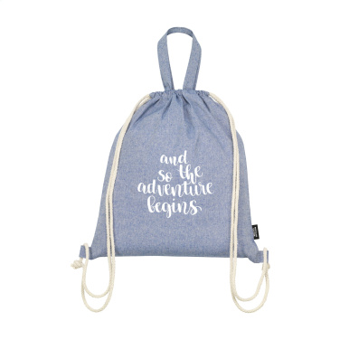 Logo trade promotional gift photo of: GRS Recycled Cotton PromoBag Plus (180 g/m²) backpack