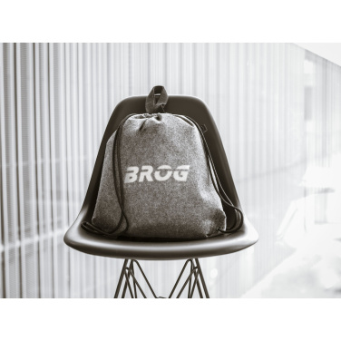 Logo trade promotional gifts picture of: GRS RPET Felt PromoBag Plus backpack