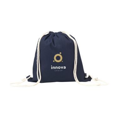Logo trade corporate gifts picture of: PromoColour GRS Recycled Cotton Backpack (150 g/m²)