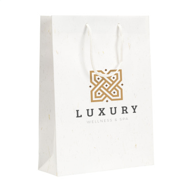Logotrade promotional gift picture of: Leaf It Bag recycled with straw fibres (180 g/m²) L