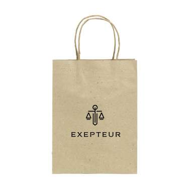 Logo trade promotional gifts picture of: Leaf It Bag recycled grass paper (120 g/m²) M