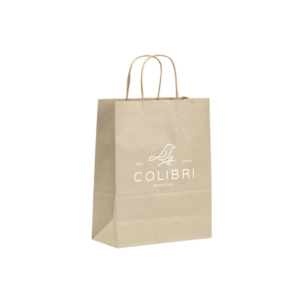 Logotrade promotional merchandise photo of: Leaf It Bag recycled grass paper (90 g/m²) S
